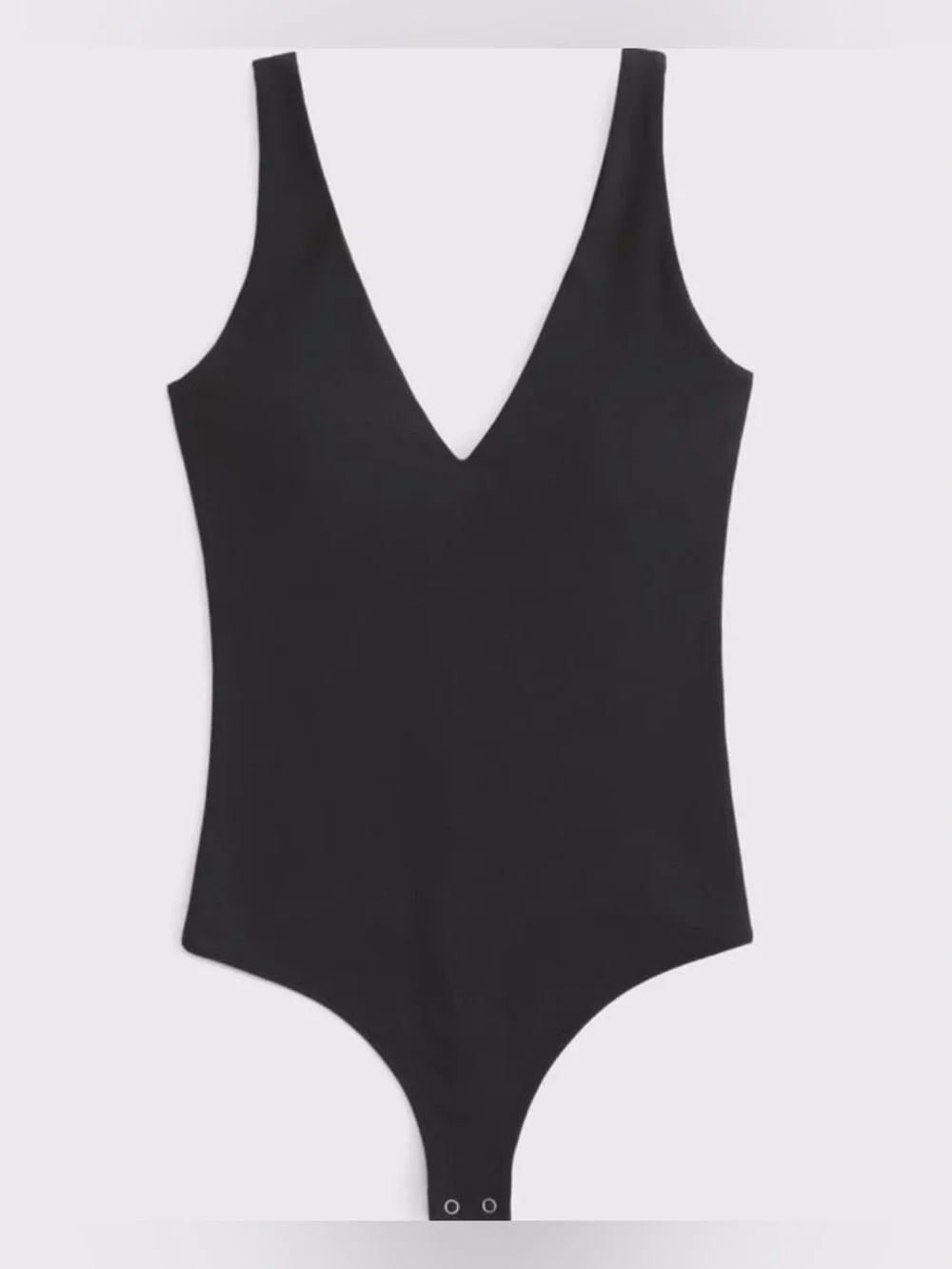 Abercrombie & Fitch V-Neck Black Sleeveless Bodysuit, Size M - Picture 2 of 6